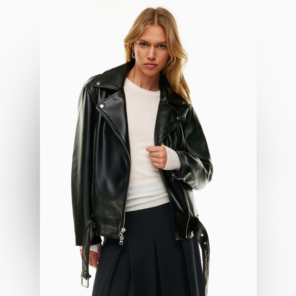 Aritzia Black Leather Jacket - Picture 2 of 9